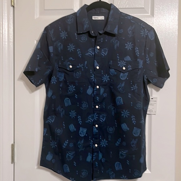 Sonoma Goods For Life Short Sleeve Perfect Length Button Down Shirt Size Medium - Picture 1 of 8